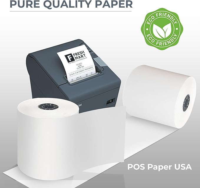 3" x 150' 1-Ply Bond Paper (50 Rolls/Case) - BPA Free