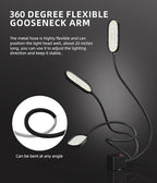 5W Magnetic Work Light, 500 Lumen LED Flexible Gooseneck Lamp with Magnetic Base for Sewing Machines, Industrial Lathes, Grills, Workbenches