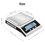 Lab Analytical Precision Scale 1000g x 0.01g | Weighs Grams, Ounces, Pounds and Carats | 0.01g High Accuracy Electronic Scientific Balance for Laboratory, Jewelry, Business | 1 Year Warranty