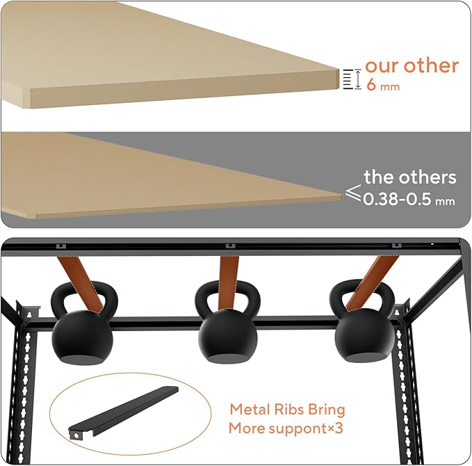 5 Tier Garage Shelving, Adjustable Heavy Duty Garage Shelves,Metal Storage Shelves Unit for Basement,Warehouse,Pantry Kitchen