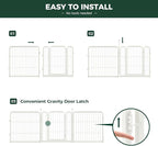 FXW Rollick Unleashed Dog Playpen for Indoor, Yard, RV Camping, 32 inch 24 Panels for Small and Medium Dogs, White│Patented