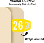 2026 Year Stickers, Doctor Stuff 2026 Chart Stickers, Yellow Color Coded, STS/SFI Style, USA Made Year Labels for End Tab File Folders, 500/Roll, 1 Roll, 3/4" x 1-1/2"