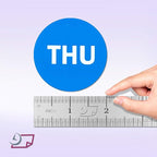 NextDayLabels - Round Thursday Day of The Week Color Coding Labels (2" Blue Stickers -500 per Roll)