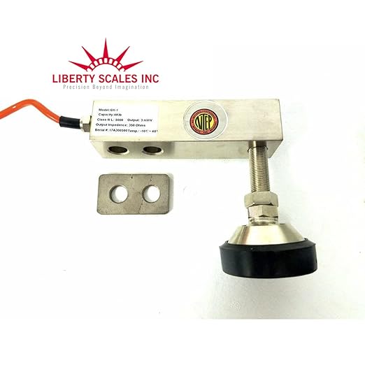 Liberty GX-1-4k lb NTEP (Small Envelope) Shear Beam Load Cell Sensors for Platform Floor Scale with Feet & Spacers I Stainless Steel