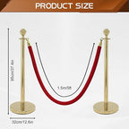 Red Carpet Ropes and Poles, Stanchions and Velvet Ropes, 5ft Stanchion Rope, Gold Stanchions Used for Hotel, Party, Wedding, Exhibition