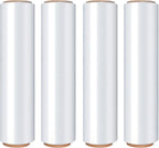 18 Inch Stretch Wrap Roll, Heavy Duty 1500ft Shrink Wrap Roll, Clear 80 Gauge Industrial Strength Stretch Film, Plastic Wrap for Pallet Wrapping Shipping Moving(4 Pack)
