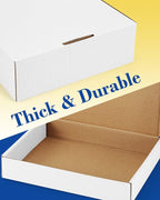 Shipping-Boxes-11x8x2 Inches: 25 Pack-Cardboard-Boxes-for-Packaging, White-Shipping-Boxes-for-Packing-Small-Business, Corrugated Box Mailers for Book Shoes Gift Mailing