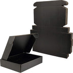 Small Black Shipping Boxes for Small Business Pack of 25-8x5.5x1.6 inches Cardboard Corrugated Mailer Boxes for Shipping Packaging Craft Gifts Giving Products