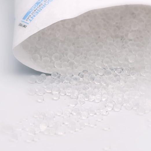 10 Packs 500 Gram Food Safe Silica Gel Desiccant Packets, Premium White Silica Gel Beads Packs, Dessicant Bags, Silica Gel for Storage