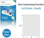 Uinkit 5Mil 100Pack Hot Thermal Laminating Pouches 9x11.5-Inches Laminating Sheets, for Sealed Photo and Documents Clear Letter Size 8.5x11-Inches Laminated Paper