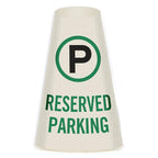 SmartSign “Reserved Parking” Bright Reflective Cone Message Sleeve, Pack of 1 [Cone Not Included]