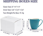 6x4x4 Shipping Boxes Set of 40, White Corrugated Cardboard Box for Small Business Mailing