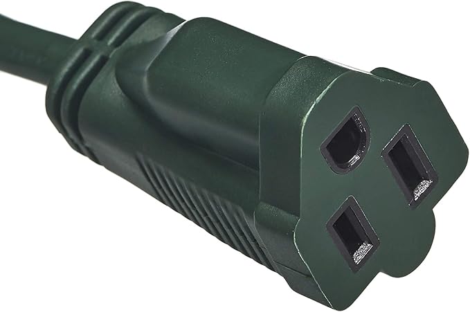 Amazon Basics 50-foot 3-Prong Vinyl Indoor/Outdoor Extension Cord - 13 Amps, 1625 Watts, 125 VAC, Green
