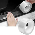 DGSL Car Door Edge Guards Door Sill Protector, 1.2In x 19.7Ft 5D Carbon Fiber Car Wrap Film, Vinyl Automotive Wrap Film Anti-Collision Fits for Most Car (Transparent)