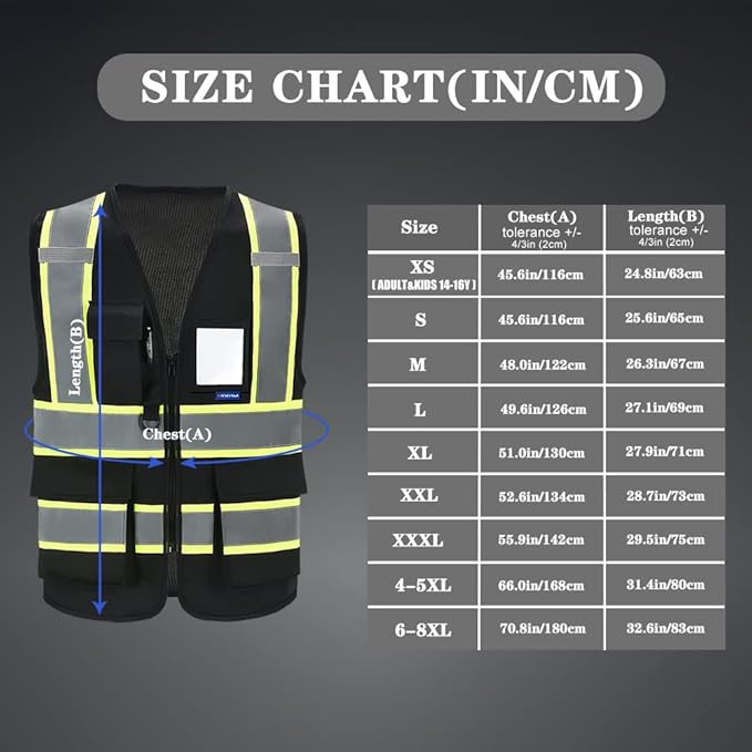 AYKRM Custom Logo Personalised Printed High Visibility Reflective 2 two tone work construction Safety Vest