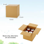 Famagic Small Shipping Boxes 6x6x6 Inch 10 Pack Brown Box Corrugated Cardboard Boxes for Packaging Small Business, Mailing Boxes for Shipping