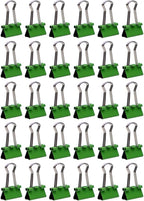 JAM PAPER Colorful Binder Clips - Extra Small - 3/5 Inch (15 mm) - Green Binderclips - 30/Pack