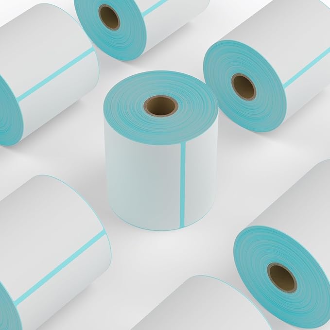 9527 Product 4" x 6" Direct Thermal Shipping Labels for Zebra 2844 ZP-450 ZP-500 ZP-505 Thermal Printers,Blank Direct Thermal Labels 4 Rolls 1800 Labels, 450 Labels/Roll 1" Core