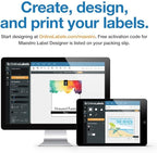 OnlineLabels 4" x 4" Square Labels - Permanent Adhesive, White Matte - Great for Product Labels, Organization, Jars, & More - for Inkjet & Laser Printers – Pack of 400 Labels, 100 Sheets OL3027WX