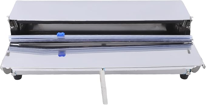 SUNGOOYUE Heavy Duty Stainless Steel Manual Food Wrapping Film Dispenser, Efficient Cutting and Wrapping for Home Kitchen, Essential Handheld Stretch Film Packing Machine for Home