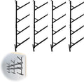 4 Tier Shipping Container Shelf 4 Pack, Heavy Duty Container Shelving Shelf, Hang and Hook Storage Cargo Shelves, Universal Pipe Racks for Shipping Container, 19" L x 64" H