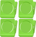 FINDMAG Extra Strong Magnetic Clips Heavy Duty, 4 Pack Super Large Magnetic Clips, Magnetic Christmas Light Clip for Home, Fridge, School, Kitchen (Green)