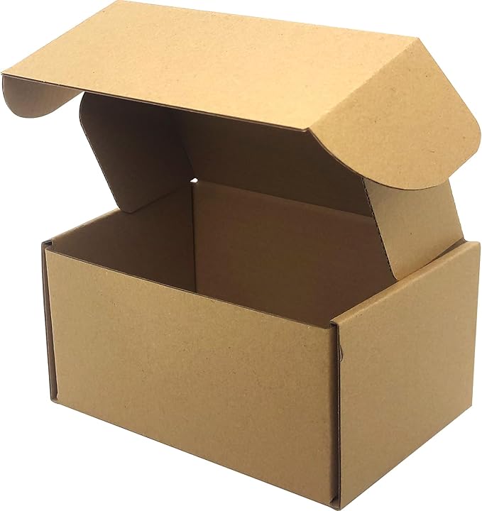 Small Brown Shipping Boxes for Small Business Pack of 25-6x4x3 inches Cardboard Corrugated Mailer Boxes for Shipping Packaging Craft Gifts Giving Products