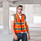 BeautyWill Custom Safety Vest Logo Class 2 High Visibility Reflevtive Vest Outdoor Protective Workwear