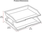 Acrimet Facility 2 Tier Letter Tray, Side Load, Letter Size/A4, Desktop File Organizer, Plastic (Clear Smoke Color)
