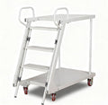 Heavy Duty Platform Truck Cart, Moving Flatbed Cart with Lockable Swivel Casters, Heavy-Duty Utility Push Carts, Dolly Cart Flatform for Groceries, Garage, Warehouse, 660lbs Capacity (White, 660lbs)
