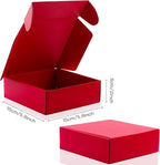 Cardboard Boxes Shipping Boxes,15 Pack Recyclable Corrugated Cardboard Box Small Mailing Storage Gift Boxes for Shipping, Mailing, Gifts Packaging, 6x6x2" (Red)
