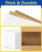 Assorted-Sizes-Shipping-Boxes-45-Pack: 5x5x5 & 6x6x6 & 8x6x6 Small-Shipping-Boxes-Mailers, White Corrugated-Cardboard-Boxes-for-Packing-Small-Business Mailing