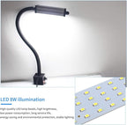 Magnetic Work Light, LED Machine Light with 44 LEDs, Waterproof with 19 Inch Gooseneck, IP66 Rating, 800 Lumen, 120 Volt for Lathe Machine Tools