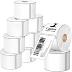 12 Rolls 2.25" X 4" Thermal Printer Labels, 350/Roll - Direct Thermal Labels Compatible with Zebra & Rollo Printers, BIAlabel