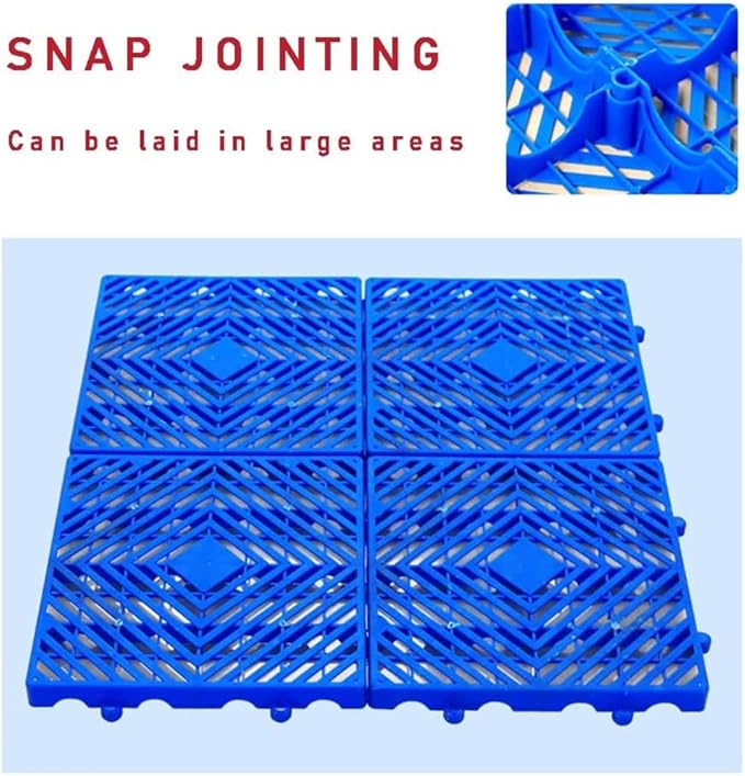 Plastic Pallet, Waterproof Storage Grid Pad, Lightweight Nestable Floor Pallets, 2pcs HDPE Breathable Grids Article Racks for Garage Supermarket Basement,(15.7x15.7x2in)