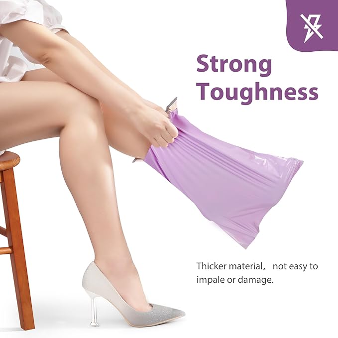 Fuxury 500 Pcs Poly Mailers 14.5x19 Inch, Bulk Shipping Bags for Clothing, Strong Adhesive Shipping Envelopes for Small Business Suppliers,Waterproof Mailers Poly Bags Mailing Envelopes Purple