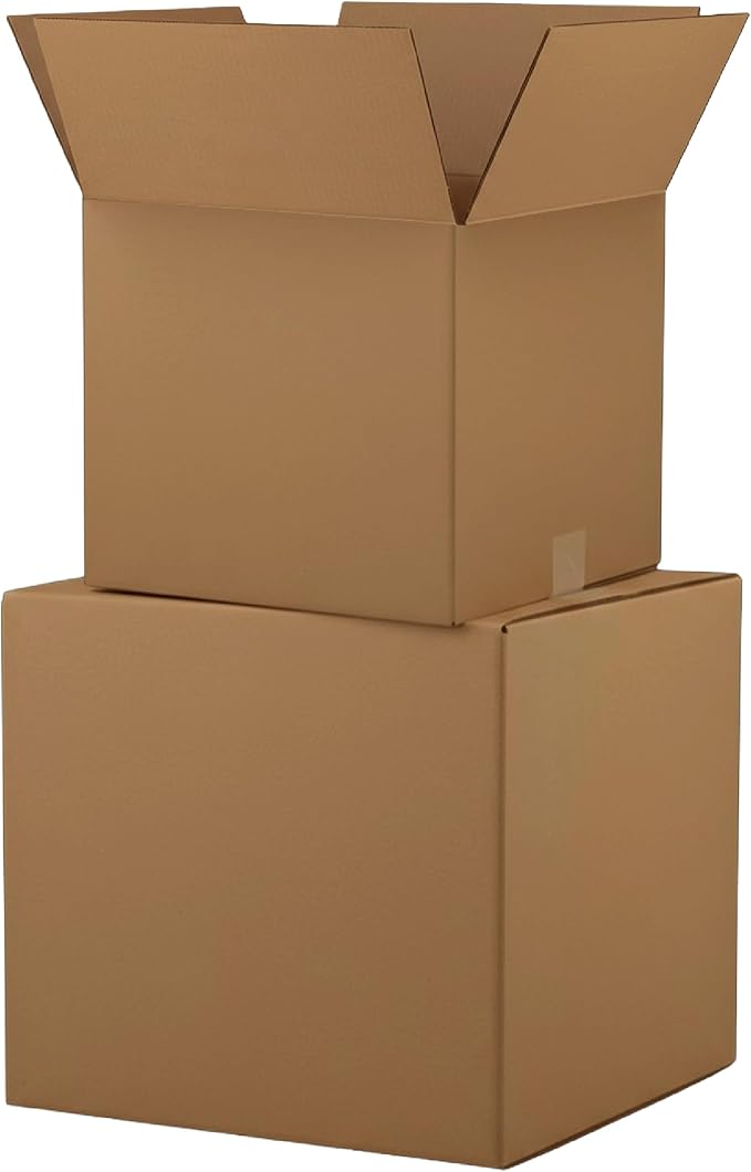 The Boxery Cube 5 x 5 x 5-inch Corrugated Cardboard Boxes, Small | Pack of 25 for Shipping, Moving, and Storage, Curbside Recyclable, Strong Wholesale Bulk Boxes