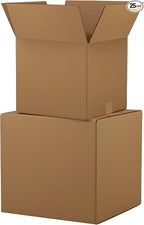 The Boxery Cube 15 x 15 x 15-inch Corrugated Cardboard Boxes, Small | Pack of 25 for Shipping, Moving, and Storage, Curbside Recyclable, Strong Wholesale Bulk Boxes