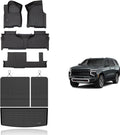 KELCSEECS® Floor Mats & Cargo Liner with Seatback Mats for 2021-2025 Chevy Tahoe & GMC Yukon 8Seats,All Weather Protection TPE Floor Liners Full Set Tahoe Accessories Black