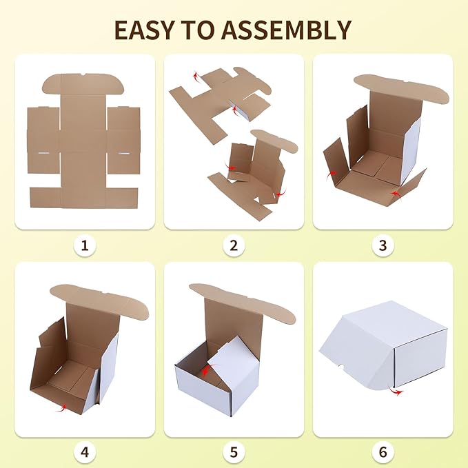 WIFTREY 12x4x4 Small Shipping Boxes set of 25, White Corrugated Cardboard Box 12''L x 4''W x 4'' H for Mailing Packing Shipping