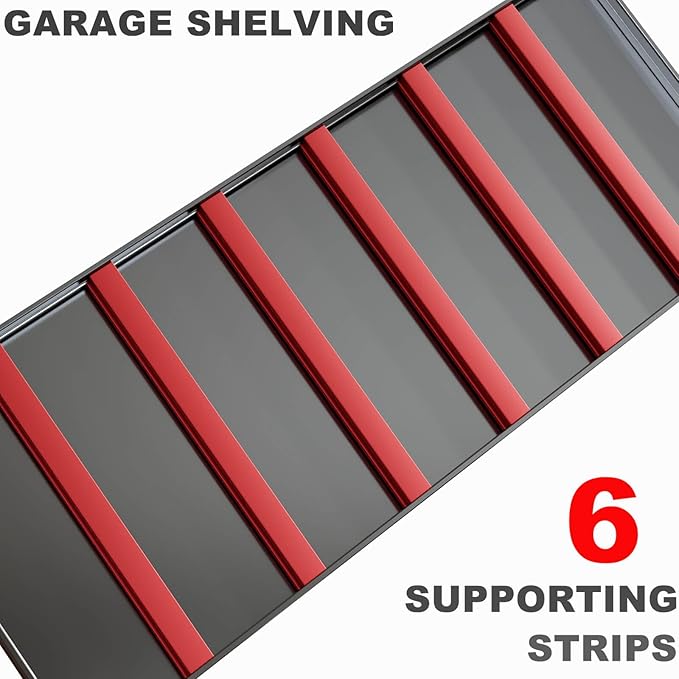 65" W Heavy Duty Garage Shelving, 84" H Garage Storage Shelves, 5 Tier Metal Shelving Unit, Adjustable Commercial Shelving, 2 Pack