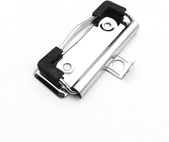10 Pack Clipboard Clips 2.76" Mountable Metal Clipboards Hardware with Rubber Grip and Hanging Hole