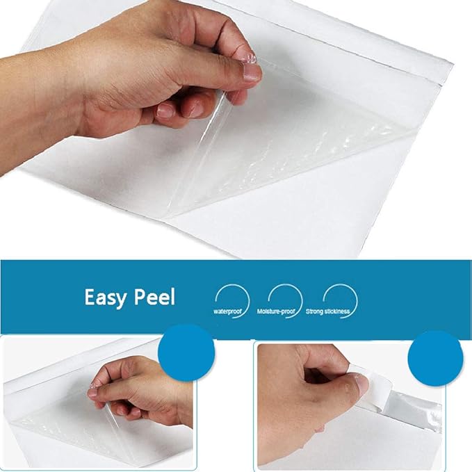 7.5" x 5.5" Clear Self-Adhesive Top Loading Packing List/Shipping Label Envelopes Pouches (500 Pack)