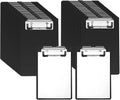 SINJEUN 30 Pack 4 x 6 Inch Small Clipboards Bulk, Black Memo Clipboard with Profile Clip, Mini Plastic Clipboard for Notepads, Receiptsl, Tickets﻿