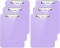 Hongri Plastic Clipboard with Pen Holder, Purple 8.5x11 Letter Size Clip Board for Classroom, Office, Students, Nurses and Women, Low Profile Clip, Size 12.5 x 9 in(Pack of 6)