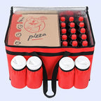 Insulated Food Delivery Bag with 4 Cup Holders, XXX-Large Insulated Grocery Bags Keep Food Hot/Cold, Cooler Bags with Drink Carrier, Food Carrier Catering Bag, Commercial Food Warmers, Red