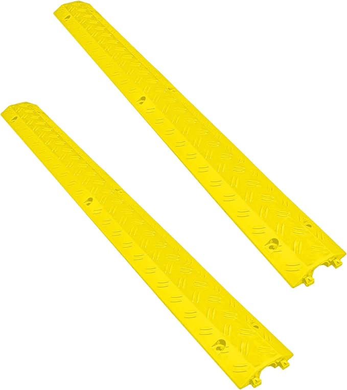 Electriduct Drop Trak Cable & Hose Protector Cord Cover - MINI - Yellow - 3 Pack