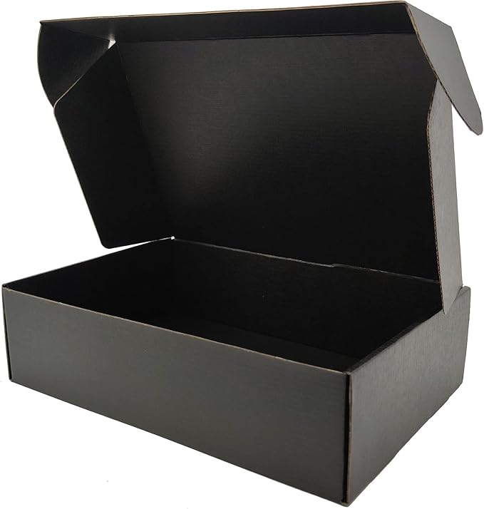 Black Shipping Boxes for Small Business Pack of 20-12x9x4 inches Cardboard Corrugated Mailer Boxes for Shipping Packaging Craft Gifts Giving Products