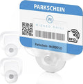 2X Parking Permit, Ticket and Note Holder for Car Windscreen, Clips with Removable Suction Cup, Avoid Parking fine, Set of 2 (Made in Germany) Transparent