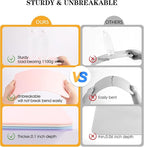 4 PCS Pastel Colored Clipboards,Plastic Clipboard with Pen Holder,Letter Size A4,Cute Clip Boards 8.5x11 Heavy Duty,Hanging Clipboards for Women Kid Teacher,School Office Home Work